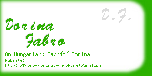 dorina fabro business card